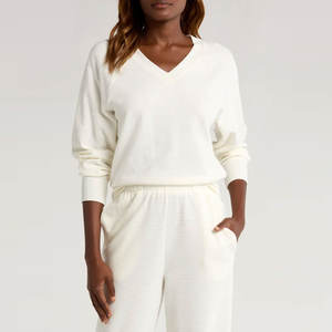 100% respirant femmes col en v chandails prix raisonnable femmes col en v chandails - Product Image 1