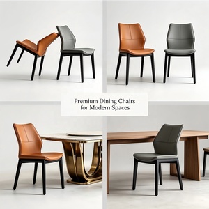 Appartement minimaliste ergonomique rembourré avec support dorsal |   <span class=keywords><strong>Chaise</strong></span> de salle à manger en bois massif de chêne nordique américain, facile à nettoyer - Product Image 1