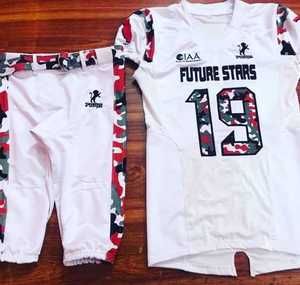 Uniforme de fútbol americano juvenil bordado, Jersey de diseño personalizado, sudaderas con capucha, uniformes de fútbol, 7v7, bolsa de lona - Product Image 2