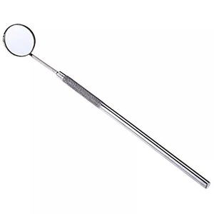 Fuente de alimentación Manual de espejo de boca Dental plateado de acero inoxidable desechable aprobado por CE para consumibles dentales de verificación de cavidad Oral - Product Image 1