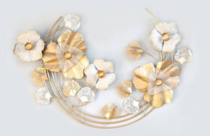 AK กลีบดอกทองเหลืองทรงกลมครึ่งวงกลมสีทองตกแต่งผนังบ้านแขวนตกแต่ง - Product Image 3