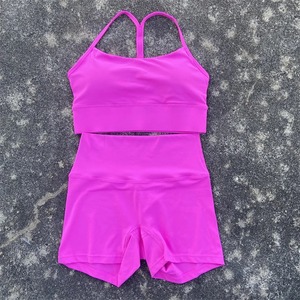 Trajes de gimnasio transpirables de cintura alta para mujer, conjuntos de Yoga sin costuras para levantamiento de cadera, deportes, Fitness, patrón sólido, entrenamiento para correr, ecológico - Product Image 6