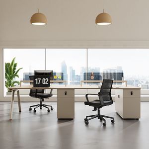High End Modular Multi Seat Call Center <b>Workstation</b> With Privacy Screen Contemporary Metal Home Office <b>Desk</b> Supplier - Product Image 2