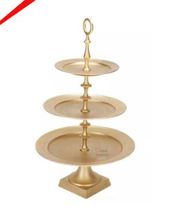 Support de gâteau en aluminium en métal de conception moderne 2025 pour le restaurant et le bar à la maison d'hôtel - Product Image 5