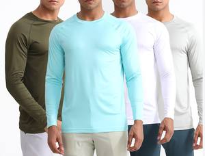 Vente en gros de t-shirts à manches longues haute qualité, poids léger, UPF50 +, pour homme, pour exercice sportif - Product Image 5