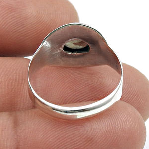 Diseñador de lujo hecho a mano 100% Cuarzo ahumado natural Piedra preciosa Anillos de promesa de plata esterlina para mujeres a precios bajos Venta al por mayor OEM - Product Image 3