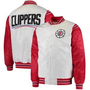 Veste de basket-ball universitaire en Satin personnalisée de haute qualité avec col montant pour les équipes du collège et du lycée vêtements d'hiver - Product Image 1