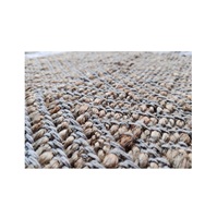 Tapis Jacquard Personnalisé en Jute, Sisal et Chanvre, Tissé à la Main, Naturel, Indien, pour Entrée, Tissage Plat, Intérieur/Extérieur, à Poil Coupé, Lavable, pour Voiture