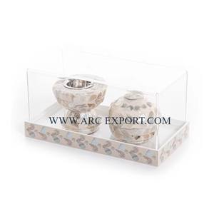 Quemador de incienso de regalo de Ramadán, caja dulce y bandeja, Material de nácar, quemador de Bakhoor hecho a mano con forma personalizada de gran tamaño - Product Image 4