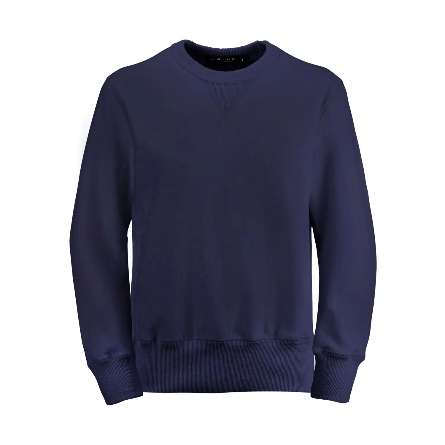Wholesale Plain Long Sleeve T Shirts For Men Navy Blue Solid Sweatshirts For Men Organic Cotton Blank Shirts New Men's Fashion