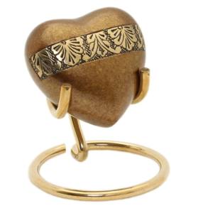 Urnes funéraires en laiton en marbre noir avec support fini nickel - Product Image 6