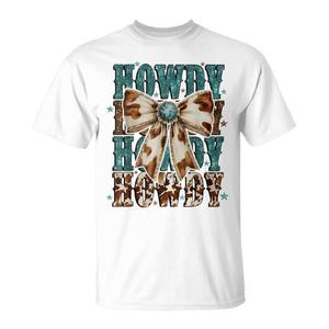 T-shirt promozionale Western Coquette in pelle di vacchetta turchese Howdy Western Mama - Product Image 1