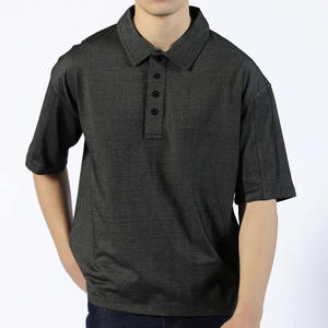 100% algodón personalizado para hombres para Polos de talla grande de manga corta de gran tamaño serigrafiado diseño sólido de punto unisex - Product Image 4