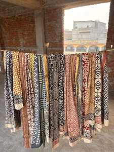 Bagru Dabu Impreso 100% Sarongs de algodón Mujeres Beach Cover Ups Parongs sexy, Transpirable Peso ligero Parongs de algodón suave Pareos - Product Image 2