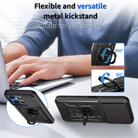Coque de téléphone armure de fenêtre coulissante pour Xiaomi 17 Pro Max 15T 15T Pro Redmi 15 15c POCO C85 M7 Pro étui à anneau coulissant pochettes de téléphone