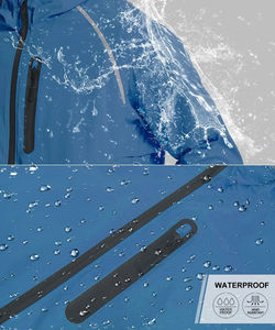 Chaqueta Cortavientos para Hombre, con Capucha, Impermeable, para Senderismo al Aire Libre, con Cremallera, Informal - Product Image 5