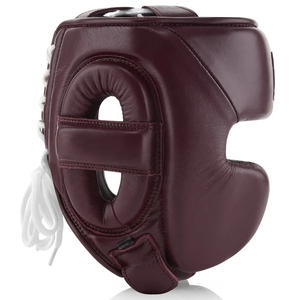Casque de boxe en cuir PU, casque de protection unisexe pour adulte, couleur unie, fermeture à lacets, protection de la tête pour le sport - Product Image 2