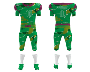 Conjunto de uniforme de fútbol americano para hombre de alta calidad, pantalones de Jersey de ajuste transpirable, combinado de manga corta, diseño de sarga de aparejos sublimados - Product Image 4