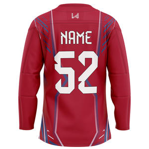 Maillot de hockey sur glace respirant de l'équipe adulte brodé et sublimation professionnel de l'usure uniforme de hockey sur glace d'équipe sur mesure - Product Image 3