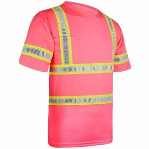 T-shirts de sécurité respirants de bonne qualité de taille personnalisée imperméables avec des T-shirts de sécurité haute visibilité - Product Image 3