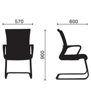 Premium Modern Fabric Office Chair with Metal <b>Frame</b> & Fixed Armrests for School-Fuji 03 HOGVP029 - Product Image 2