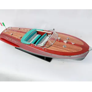 34 "SUPER RIVA TRITONE modello di barca in legno artigianale pronto per il modello di barca a velocità di visualizzazione per la decorazione, regalo, all'ingrosso