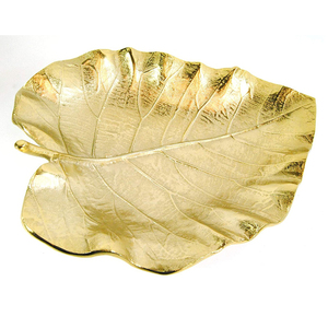 Accueil Accessoires Cadeaux Décoration Salon Table à manger Décoration de table en aluminium de luxe doré Feuille - Product Image 2