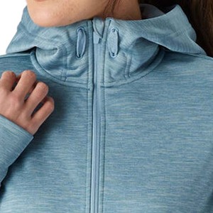 Sudaderas con capucha forradas con cremallera informales para mujer al por mayor 2025, forro polar con logotipo personalizado para invierno, tejido con estampado de letras - Product Image 4