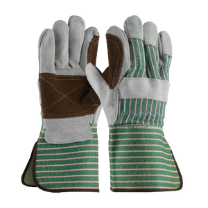 Gants de sécurité en cuir de vachette fendu robuste de haute qualité Gantelet de travail industriel et de jardin confortable avec paume de pistolet - Product Image 3