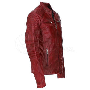 Blouson en cuir pour homme, couleur personnalisée, 100 % cuir, blouson homme en vente, 2026, bonne qualité, style urbain, blousons en cuir pour homme - Product Image 4