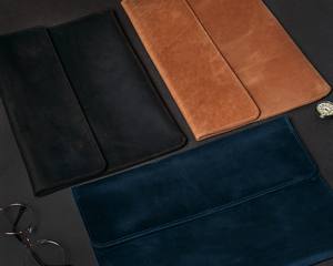 Cartera de cuero profesional, carpeta multibolsillo con funda para ordenador portátil, móvil y tarjeteros, con soporte para la tarjeta, con funda para ordenador portátil, con soporte para tarjeta - Product Image 2