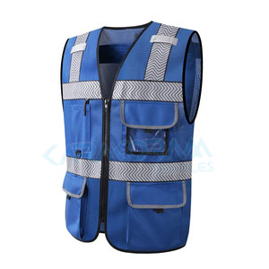 Vente chaude meilleure qualité gilet de sécurité pour hommes haute visibilité séchage rapide pour le travail d'été grandes tailles col Mandarin - Product Image 6
