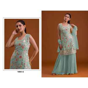 ชุดคลุมสำหรับใส่ไปงานเฉลิมฉลองผ้า Georgette สังเคราะห์ที่มีความสบายภายใน - Product Image 5