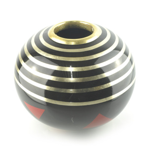 Decoración DE ARTE lacado hecho a mano jarrón de laca de flores negras jarrones lacados de alta calidad al por mayor - Product Image 5