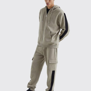 ชุดวอร์มแนวสตรีทสำหรับผู้ชายมีแผงด้านข้างใส่ได้พอดีกับกระเป๋าด้านข้างใส่วิ่งชุดวอร์มสำหรับผู้ชายด้วยแฟชั่นโบราณ - Product Image 1