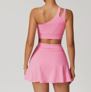 Personnalisable Tennis Uniforme Femmes Nombril Gilet et Jupe Ensemble Personnalisation Sportswear Manches Courtes t-shirt Sublimé - Product Image 5