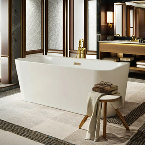Baignoire autoportante rectangulaire moderne en acrylique Salvere FW-7728-59 avec design écologique pour utilisation en salle de bain intérieure - Product Image 3