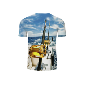 Men's Performance Fishing <b>T</b>-<b>Shirt</b> Custom Logo Quick Dry <b>Long</b> Clothing Wholesale Short Fishing Wear Newest Design Sublimation - Product Image 2