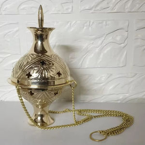 Quemador de incienso árabe de aspecto elegante, diseño clásico, quemador Bakhoor tradicional de la más alta calidad, Color dorado para decoración de festivales - Product Image 4