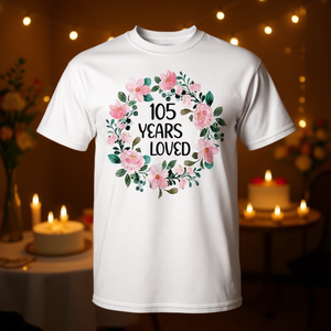 เสื้อยืดวันเกิดครบรอบ 105 ปีสุดเท่ ฉลองเหตุการณ์สำคัญอันยิ่งใหญ่อย่างมีสไตล์ - Product Image 3