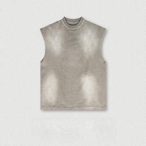Vêtement personnalisé OEM débardeur sans manches en coton délavé à l'acide débardeur pour hommes débardeur débardeur surdimensionné à impression personnalisée et unie - Product Image 2