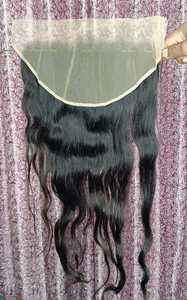13x6 100% Remy Human Lace Frontal Swiss Lace No Tangle No Drying Natural Black Wave Curly Straight - Product Image 4
