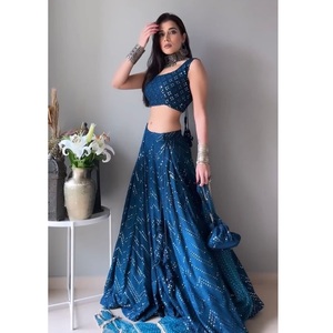 ชุดแต่งงาน Lehenga Choli ของผู้หญิง,เสื้อผ้าไหมปักตามลำดับคุณภาพส่งออก