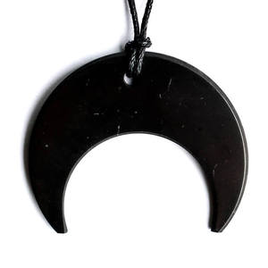 Pendentif en shungite Double Horn 2 pouces (50 mm) - Product Image 3