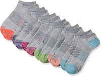 Chaussettes Hanes pour homme, légères, respirantes, à séchage rapide, antibactériennes, invisibles et super invisibles, lot de 6