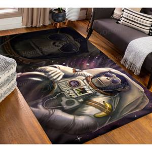Alfombra Vibrante con Estampado de Mono Astronauta, para Exteriores, Decorativa, Personalizada, 3D, con Pelo Suave - Product Image 4