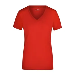 T-Shirt Personalizzabile da Donna con Scollo a V Elasticizzato, Articolo Promozionale Personalizzabile - Product Image 4