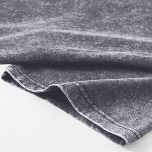 Top qualité surdimensionné unisexe lavage à l'acide t-shirt 100% coton solide Streetwear à manches courtes décontracté coupe ample chemises hauts pour hommes - Product Image 3