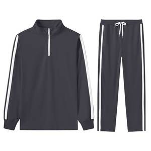 Survêtements pour hommes 2 pièces à manches longues athlétique Full Zip Sweatsuits Jogging Suit Set Casual Outdoor Streetwear Sport Tracksuit Set - Product Image 2