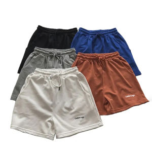 กางเกงขาสั้นผ้าฝ้าย100% สำหรับผู้ชายกางเกงขาสั้นผ้ายืดหยุ่นได้แบบลำลองสำหรับผู้ชายกางเกงขาสั้นแนวสตรีทสำหรับฤดูร้อนของ2024 - Product Image 5